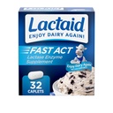 Lactaid Fast Act Lactose Intolerance Relief Caplets mit Lactase Enzyme zu verhindern Gas, Bloating & Durchfall Aufgrund Lactose Empfindlichkeit, Ideal für Reisen & On-The-Go, 32 Packungen von 1-Count