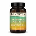 Dr. Mercola Vitamin B Complex mit Benfotiamin - Unterstützt Zelluläre, Gehirn & Immune Gesundheit - Non-GMO, Gluten-Free & Soy-Free - 60 Kapseln (30 Portionen)