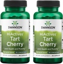 Swanson HiActives Tart Cherry - Integratore Naturale Supportando Salute Giunta, Mobilità & Flessibilità - Aiuta a rafforzare le strutture del collagene e il tessuto connettivo - (60 capsule, 465mg ogni) (2 Pack)