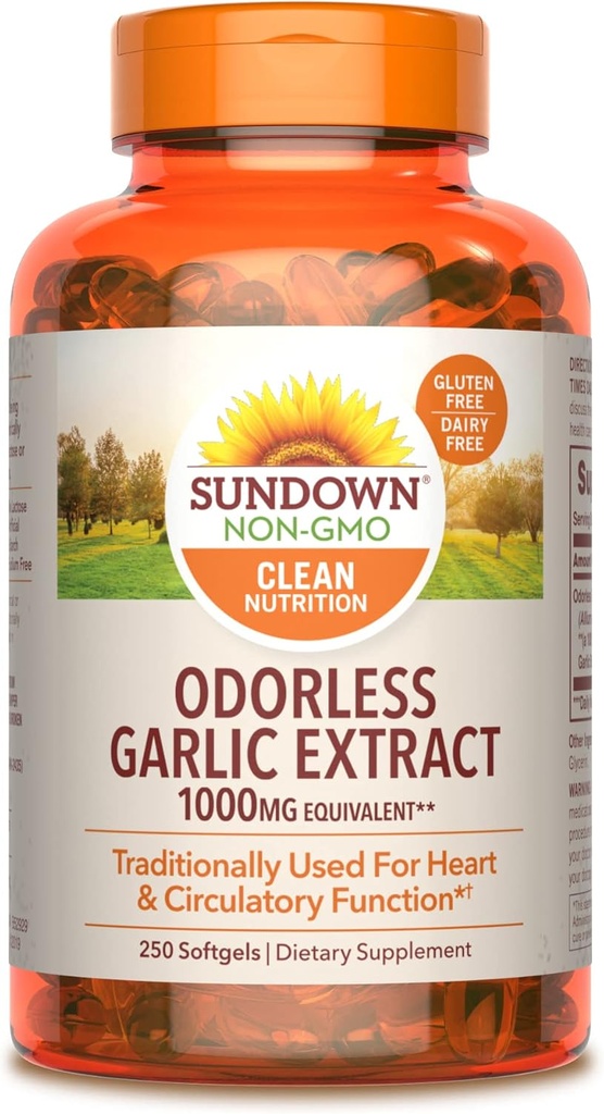 Sundown Knoblauch Supplement, 250 Softgels