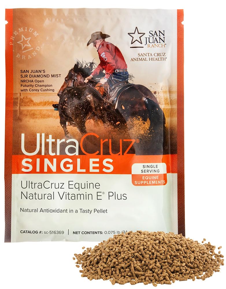 UltraCruz - sc-516417 Equine Natürliches Vitamin E Plus Ergänzung für Pferde, 60 Single Servings, Pellet (30 Tage Versorgung)