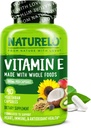 NATURELO Vitamina E - 180 mg (300 UI) di Tocoferoli Misti Naturali da Cibo Intero Organico - Supplemento per Pelle sana, Capelli, Unghie, Immune & Eye Health - Non OGM, Soy Free - 90 Capsule Vegan
