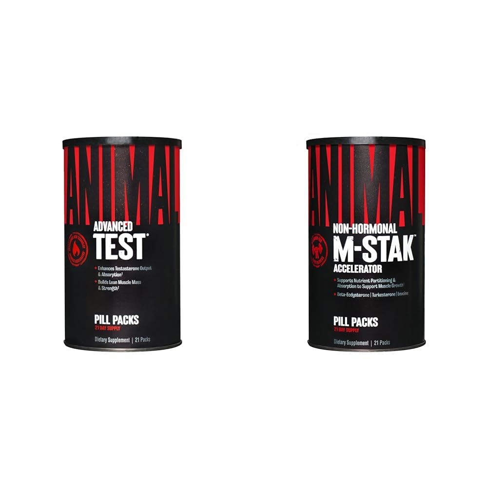 Test animale Testosterone Booster 21 giorni ciclo & M-Stak difficile guadagno costruzione del muscolo Stack 21 conte
