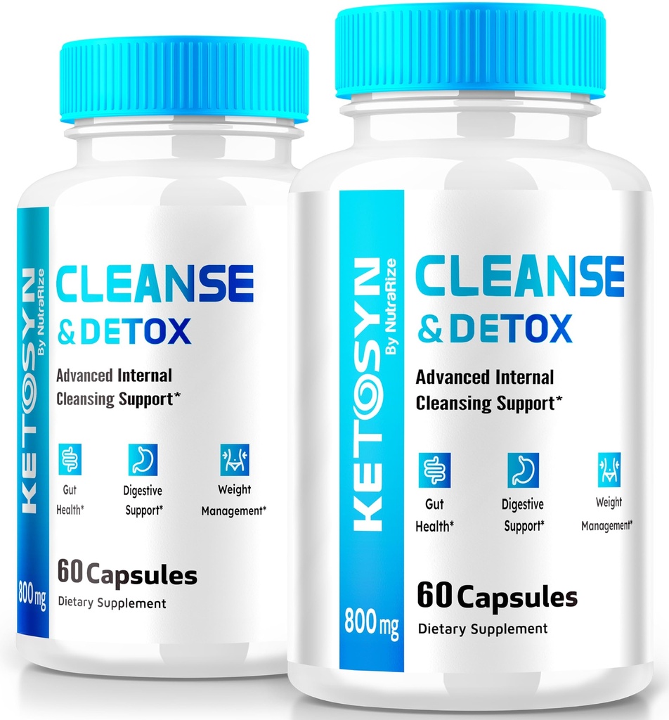 (2 Pack) Ketosyn Cleanse & Detox Capsule, Ketosyn Pills for Advanced Weight Loss, Maximum Strength Keto Blend Support Supplement, Keto Syn Internal Cleansing Pastillas Recensioni (120 Capsule)