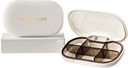 Compact Petit organisateur de pilules blanches, 6 compartiments, Stylish Cute Travel Pill Box Holder Daily Medicine Pill Case Container, portable pour stocker des vitamines, des médicaments et des suppléments