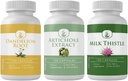 PURE ORIGINAL INGREDIENTS Artichoke Extract, Milk Thistle, & Dandelion Root Capsule Bundle (100 Kapseln jeder), keine Zusatzstoffe oder Füllstoffe, Lab Verified