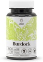 Burdock 60 capsule | Integratori dietetici a base di erbe ad alta potenza | Realizzati con capsule vegetali e Burdock (Arctium lappa) Radice secca (60 Conte)