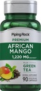 Piping Rock African Mango Seed Extract 1220 mg | 90 Kapseln | mit Green Tea | Extra Strength Supplement | Non-GMO, Gluten Kostenlos