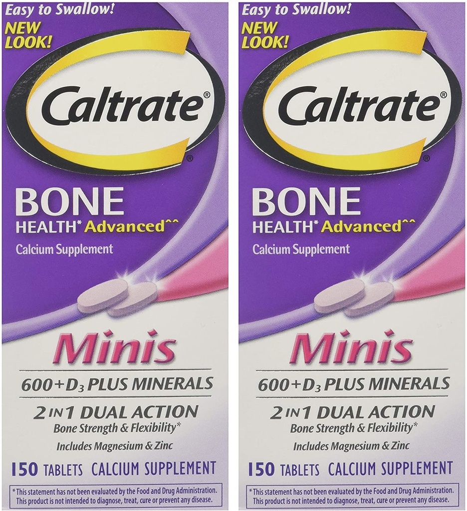 Caltrate Minis + Minerals Größe 150ct Caltrate Minis + Minerals ,150 Count (Pack von 2)