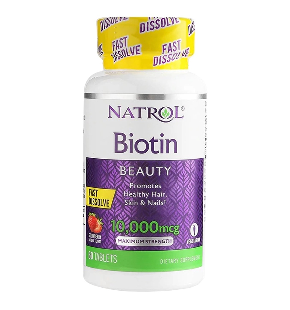 Biotin 10.000mcg Schnellauflösen, 60 Zähler (Pack mit 4)