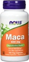 NOW Integratori alimentari, Maca (Lepidium meyenii) 500 mg, Per gli uomini e le donne, Salute riproduttiva*, 100 capsule di Veg