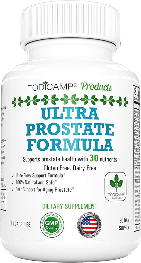 Prostate Support Complement Formula with Saw Palmetto Extract and Bladder Control Complex - 30 jours d'approvisionnement