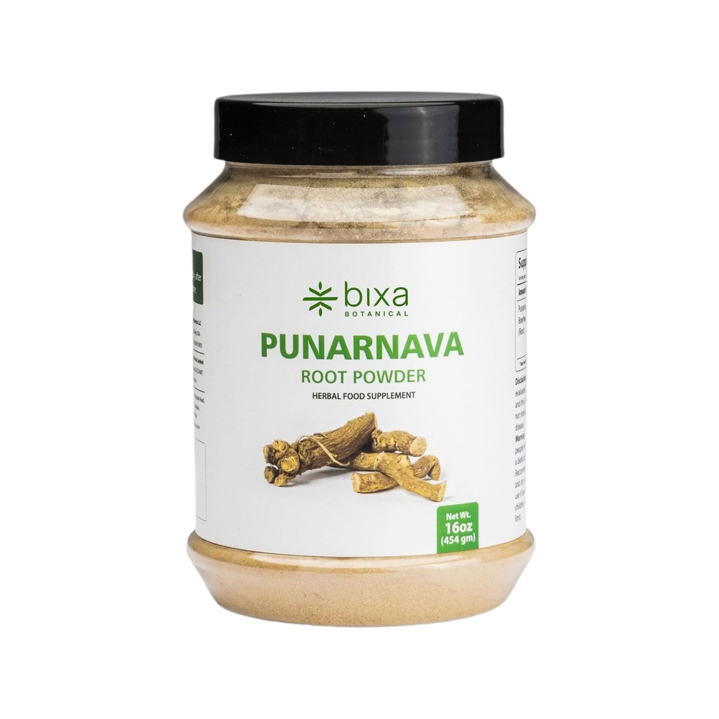 polvere di punarnava bixa BOTANICAL, Boerhavia Diffusa – Supporta la salute del rene e del fegato – Trattata a vapore, Vegan, Non OGM, Integratore di erbe ayurvedico puro al 100%, 16 Oz