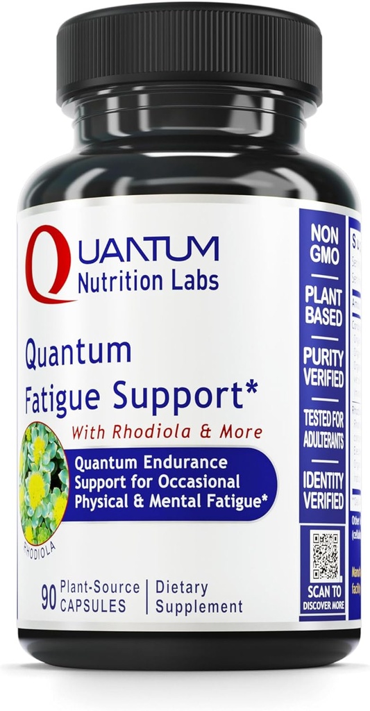 QNL Quantum Fatigue Support - Vegan Rhodiola Rosea Root Supplement - Organic Adaptogen Blend for Occasional Physical & Cognitive Stress - 90 Capsule vegetali