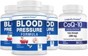 [BP Value Pack] Langlebigkeit Blutdruck Formel 90 Kappen x 3 Flaschen mit 1 Freie Flasche CoQ10 [30 Kappen]