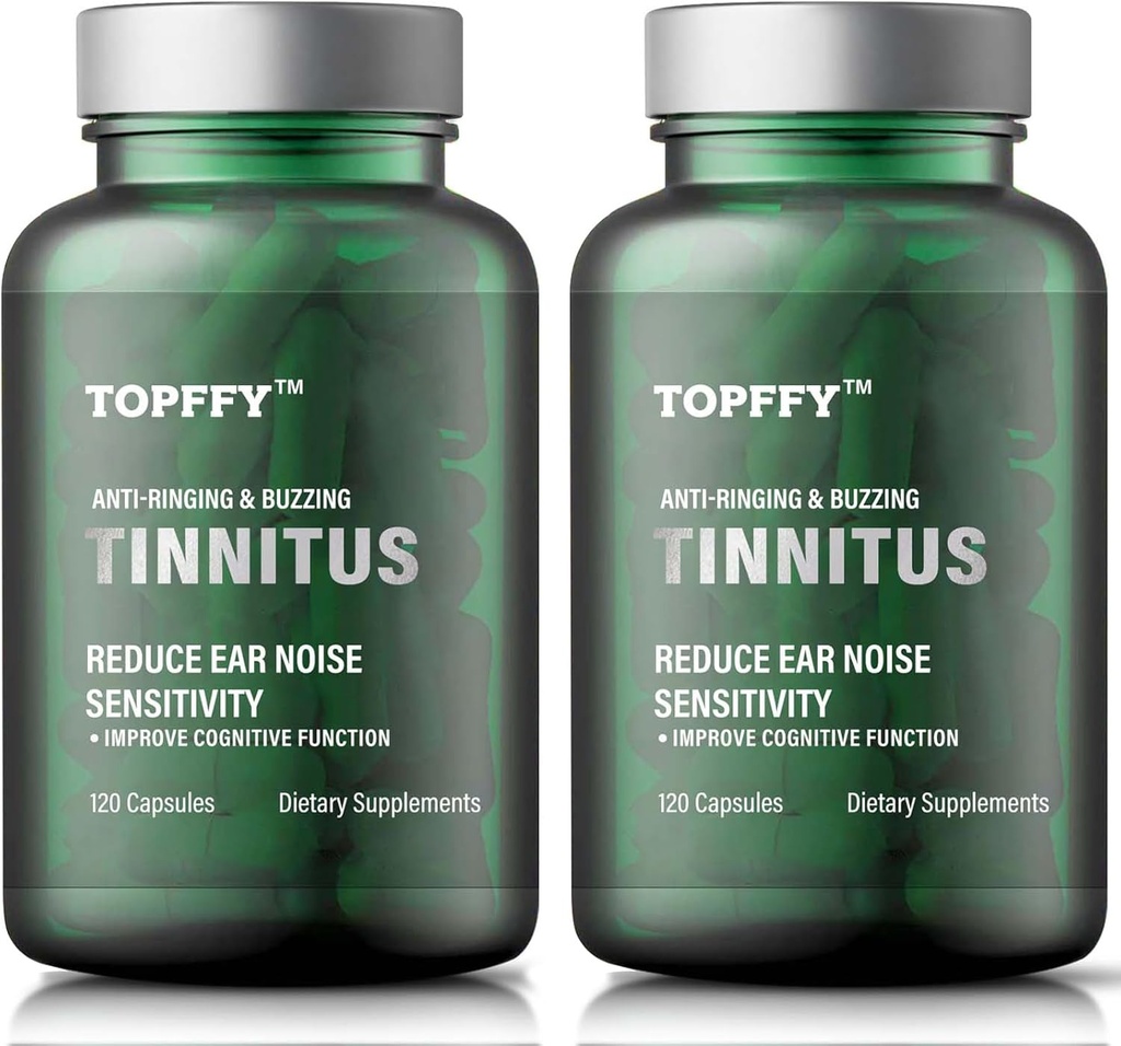 Tinnitus Relief für Ringohren, 1200MG Tinnitus Relief Supplement, für Hörverluste und Ohrring & Tinnitus Relief,240 Softgels(2pack)