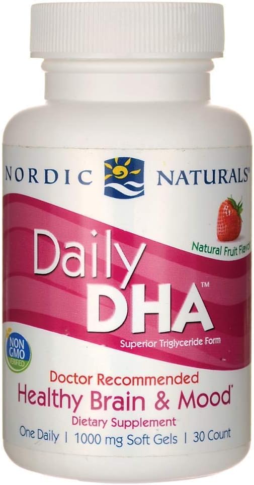 Nordic Naturals - Tägliche DHA, Gesunde Gehirn- und Stimmungsunterstützung, 30 Weichgel