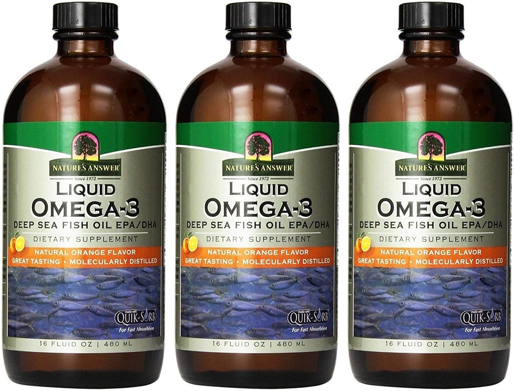 (3 PACK) - Natures Antwort - Omega 3 Liquid | 480ml | 3 PACK BUNDLE
