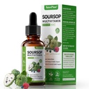 Graviola Soursop Bitters Flüssige Tropfen mit Vitamin C, D3, B6, 5000mg Soursop Fruit & Blatt Extract + 10 Bitters Botanicals für Immununterstützung Verdauungshemmende Gesundheit Antioxidans Boost behandeltNon-GMO Vegan 2 Fl Oz
