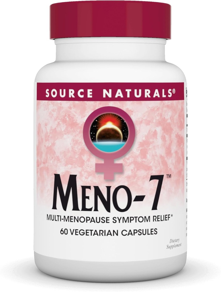 Source Naturals Méno-7, Multi-Ménopause Symptom Relief* - 60 Capsules végétariennes