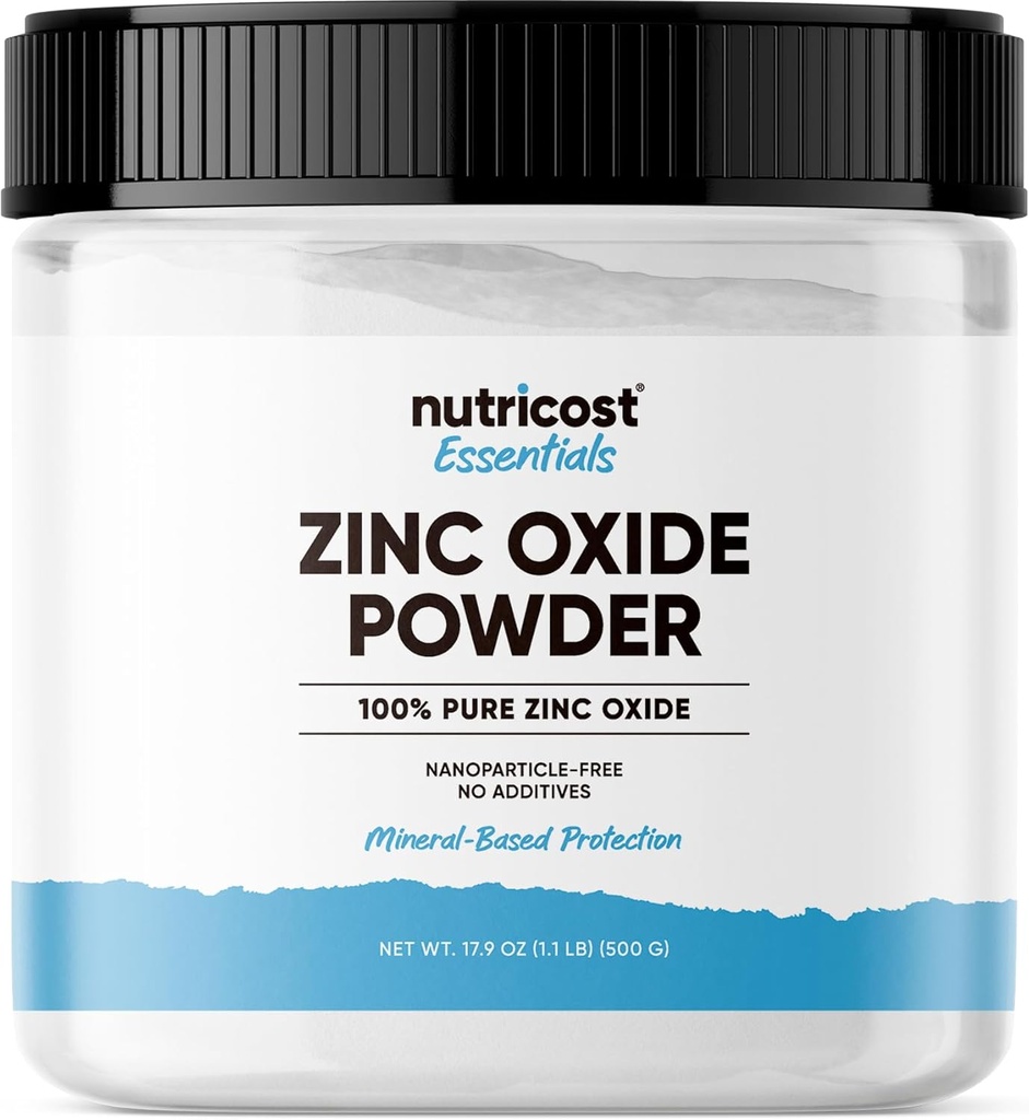 Nutricost Zinkoxid Pulver (500 Gramm) 100% rein, keine Zusatzstoffe - Vegan, Non-GMO, Nutricost Essentials