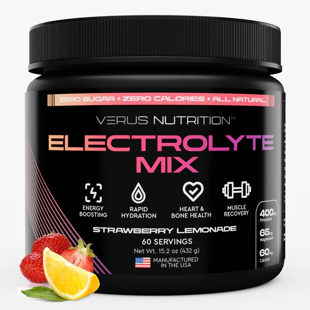 Poudre d'électrolytes Pas de sucre- Zéro Calorie Poudre d'hydratation.
