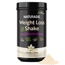 Naturade Weight Loss Shake Meal Replacement, 18 portions - 25g de protéines végétales, CLA, fibre et 18 vitamines et minéraux conçus pour freiner les crampes et stimuler la nutrition quotidienne - Vanilla Creme