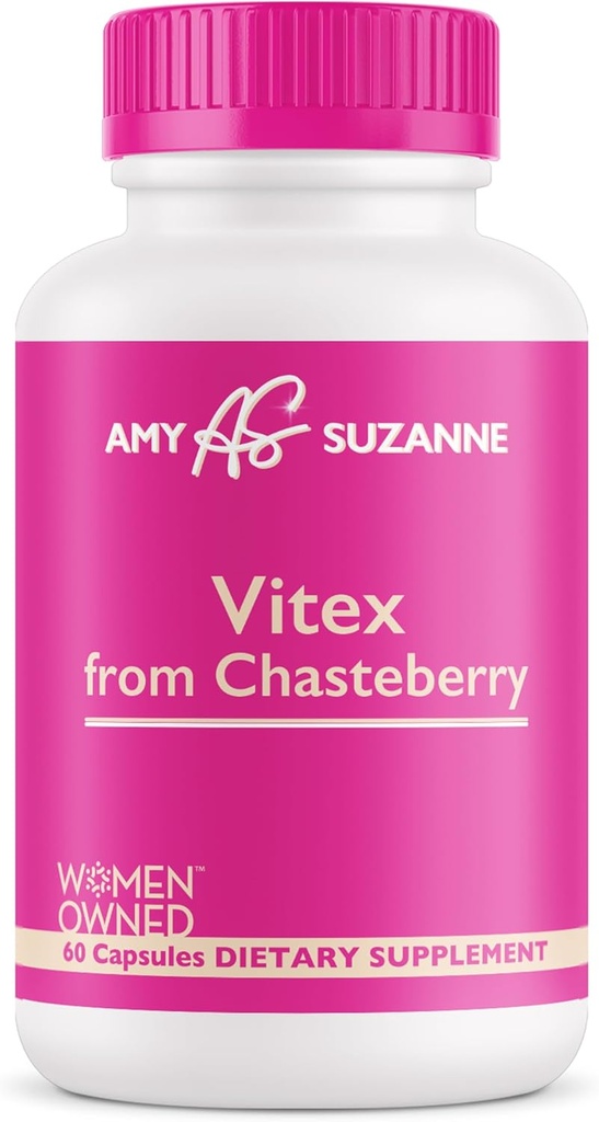 Supplément Vitex pour les femmes - Hormone Harmony pour les femmes de Chasteberry Bio - Hormone Balance, Période, Periménopause Support - 60 Capsules