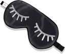 ZIMASILK 100% naturale della seta sonno maschera Blindfold,Adjustable Super-Smooth Soft Eye Mask per il sonno con la borsa (Eyelashes)