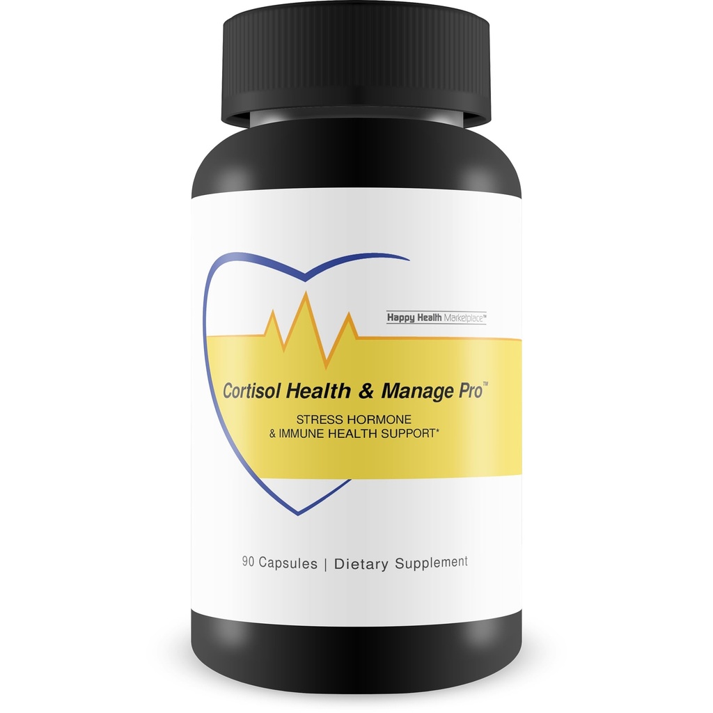 Cortisol Salute & Manage Pro - Stress Hormone & Supporto Immune - Promuovere Livelli di Cortisol Sani e Funzione Immune - Vitamina D3, Magnesio, Ginseng, Vitamina C, Zinco - Aiuta con Stress Relief & Mood