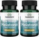 Swanson Triple Strength Melatonin - Supporto per il sonno naturale per cicli di sonno disgregati - (60 capsule, 10mg ogni) 2 Pack