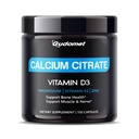 Citrato di calcio ad alto assorbimento con vitamina D3 & K2 - Supporta Bone, Muscle & Nerve Health - 150 capsule, Made in USA
