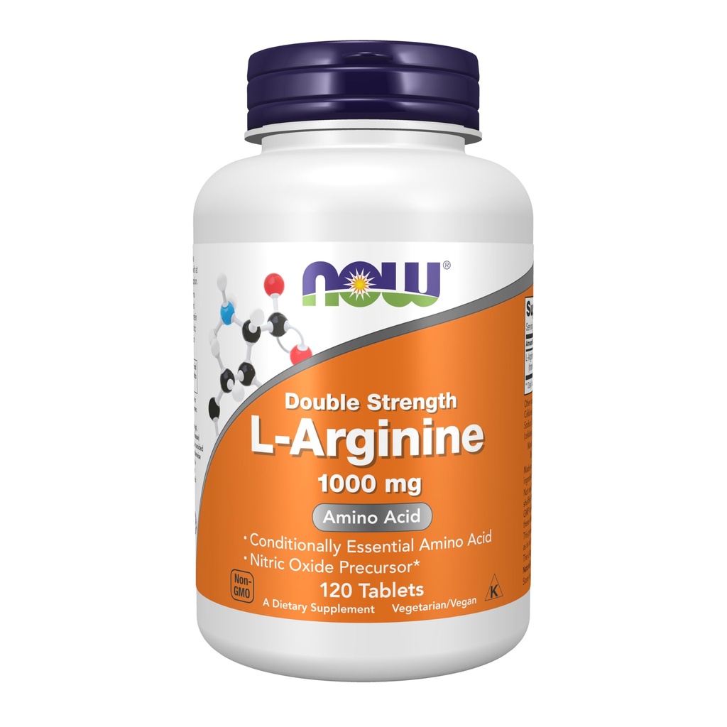JETZT Nahrungsergänzungsmittel, L-Arginin 1000 mg, Nitric Oxid Precursor*, Aminosäure, 120 Tabletten
