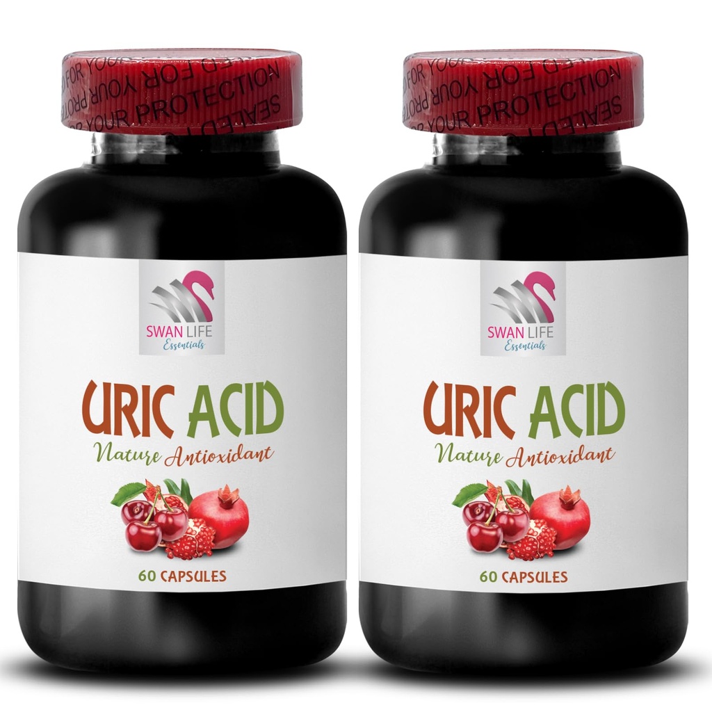 Crystals d'acide urique Joints - URIC Acid - Gestion de l'acide urique, Suppléments pour l'acide urique, Voies naturelles à l'acide urique inférieur, Extrait de canneberge, Supplément de canneberge pour les hommes, Extrait de cerise de tart 2Bot