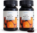 Sanhelios Curbita Bladder Caps Pumpkin Seed Oil 1.000mg - Funzione di supporto per la vescica sana per gli uomini e le donne - Non-OGM, senza zucchero, senza conservativo, senza glutine - 60 capsule - 2 Pack