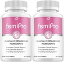 Supplemento FemiPro - Probiotic Femi Pro Pillole, FemiPro 24 ore Supporto Microbiome Probiotico Controllo urinario Salute, Femie Pro Recensioni (2 Pack - 120 capsule)