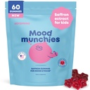 JoySpring Mood Munchies Saffron Gummi für Kinder 4+ | Saffron Extract Supplement mit GABA, Passion Flower & St Johns Wort | Sugar Free Vegan Brain Support & Kids Focus Gummies | Gefertigt in USA