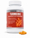 Estratto di curcuma Equilibrio 1 1000mg con max resistenza 95% Curcuminoidi - Supplemento curcuma curcuma per il comfort congiunto & supporto antiossidante - Estratto di zenzero e BioPerine - 1 mese di fornitura