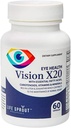 Vision X20 with Lutein, Beta-Carotene, L-Glutatione, Bilberry and Niacin for Vision Support, Overall Eye Health