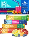IQMIX Hydration Elektrolyt-Pulver – 4-in-1 Formel für Hydration, Psychische Klarheit, Stimmung und Erholung – Sugar-Free Drink Mix, Keto, Magnesium L-Threonate, Lion’s Mane – 20 Count Variety Pack