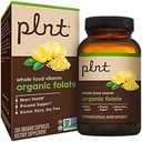 Folato organico - tutto il supporto prenatale alimentare - 800mcg acido folico (100 capsule)