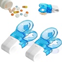 Portable Pille Taker Household Gadgets, 2024 neue tragbare Pille Taker, Kein Kontakt einfach zu nehmen aus tragbare Tablet Dispenser, Pill Cutter Splitter für die Ältere, Behinderte, Arthritis Etc. (2)
