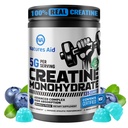 Natures Aid NSF Certified Creatine Gummy 5g - Creatine Monohydrate Gummis – Pre-Workout Energie & Muskel-Wachstum Unterstützung für Männer & Frauen | Blueberry Elektrolyte Gummis (135 Zähler)