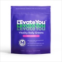 L'Evate You Vitality Daily Greens Powder (28 Servierungen) 30 Superfoods, 9 Greens - für einen Cellular Energy Boost, powered by M-Charge Complex for All Day Energy (Tart Cherry)