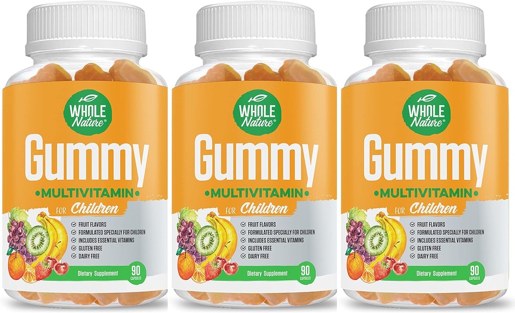 Vitamine per bambini - Complete Daily Essentials Bambini multivitaminici e minerali per il benessere generale, 90 Gummies Integratori Frutta Aroma, No Zucchero artificiale, Latticini e Glutine Free (3)
