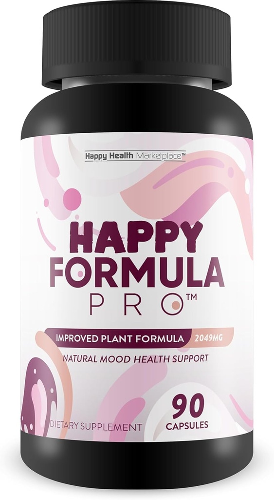 Happy Formula Pro - I nostri migliori pillole felici Vitamina D Mood Support Supplemento - Happpy Supplementi Natural Mood Support Supplements for Women, Mood Support Supplements for Men - Postpartum Mood Support