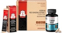 JUNG KWAN JANG Panax Rouge Coréen Ginseng Energy Bundle - Extraire chaque fois 3000mg Sticks (30 comte) & Stamina boost pour la vitalité quotidienne des hommes (60 capsules)