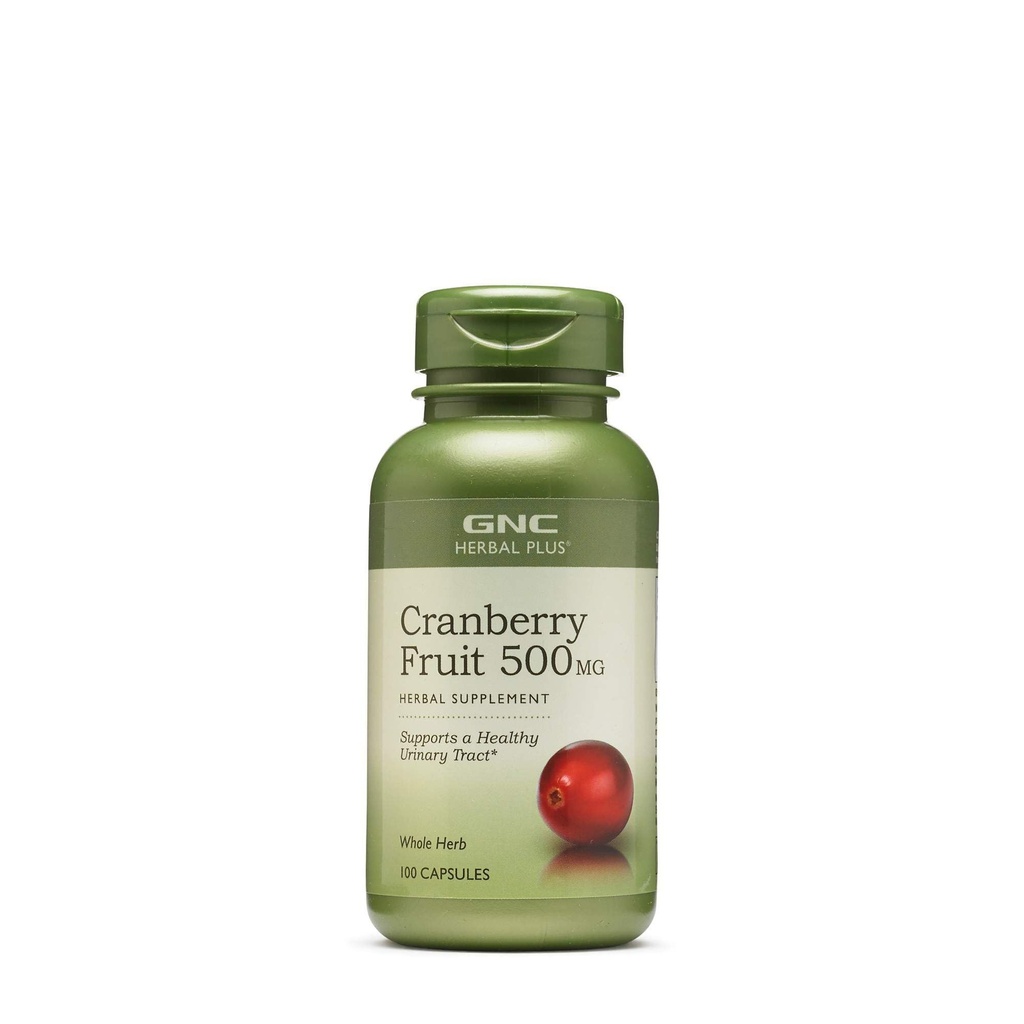 GNC Herbal Plus Cranberry entier 500mg 100 Capsules