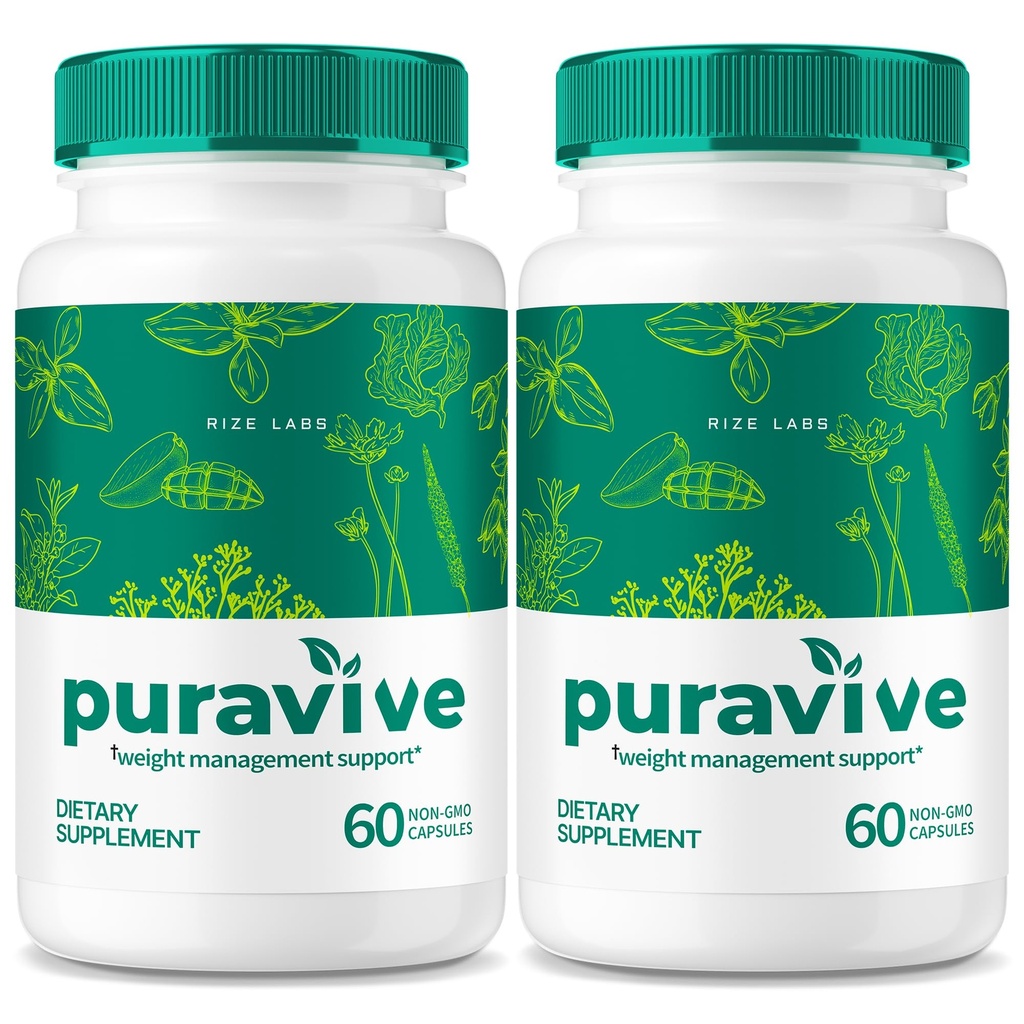 (2 Pack) Puravive, Puravive capsule di perdita di peso, Puravive Exotic Rice Method, Tutto Natural Detox & Cleanse Support, Pura Vive Keto Recensioni (120 capsule)