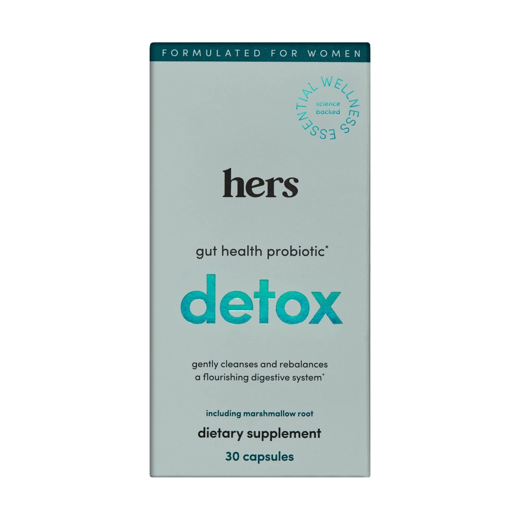 Hers Detox Supplement - Integratore Probiotico Donna per Detoxing - Aiuta a sostenere un sistema digestivo sano - Vegetariano - 30 capsule